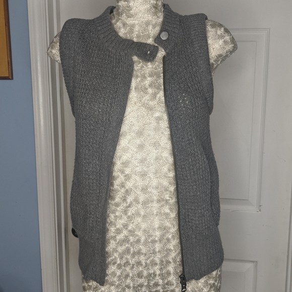 Armani Exchange Zip up sweater vest heathered gray - Picture 8 of 8